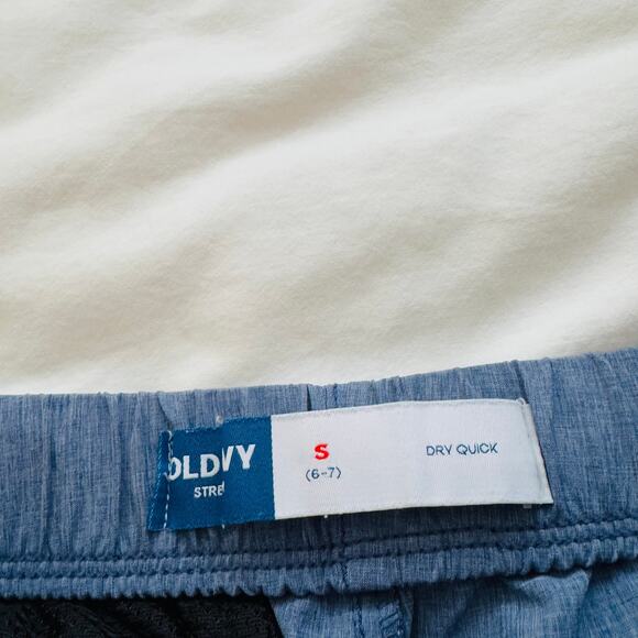 Old Navy Quick Dry Drawstring Shorts Bundle Brown Blue Elastic Waist Size 6/7 - Picture 3 of 6